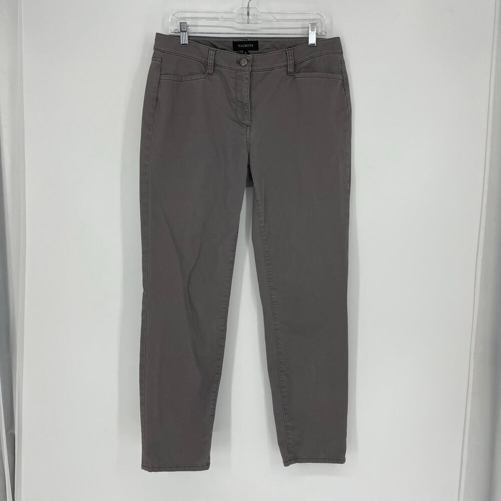 Talbots Mid Rise Gray Pants Size 8 - Picture 2 of 6